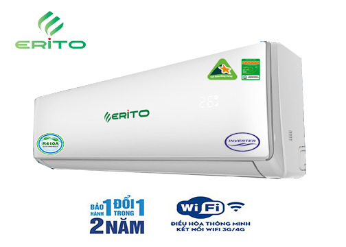 Điều hòa Erito 9000 BTU 2 chiều Inverter ETI-V10HS1/ETO-V10HS1 gas R-410A