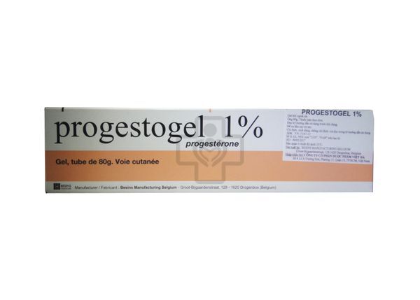 Điều trị đau vú Progestogel 1% Gel 80g