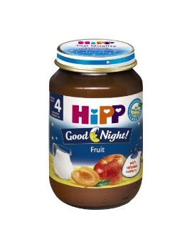 Dinh dưỡng đóng lọ HiPP Chúc ngủ ngon hoa quả (190g)