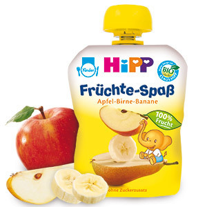 Dinh dưỡng đóng túi táo lê chuối HiPP 8520 90g