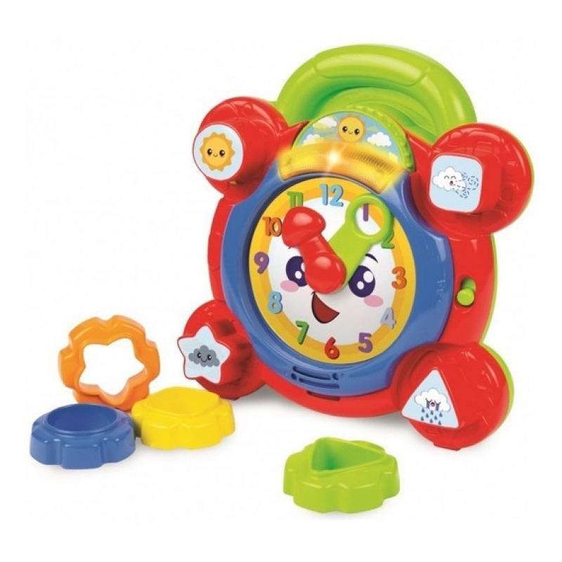 Đồ chơi giáo dục sớm cho bé – Đồng hồ giúp bé học giờ và nhận biết hình khối có nhạc Winfun 0675