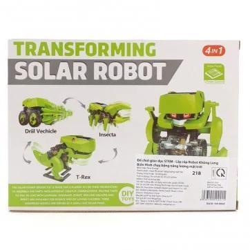 Đồ chơi giáo dục STEM - Lắp Ráp Robot khủng long biến hình chạy bằng năng lượng mặt trời 218