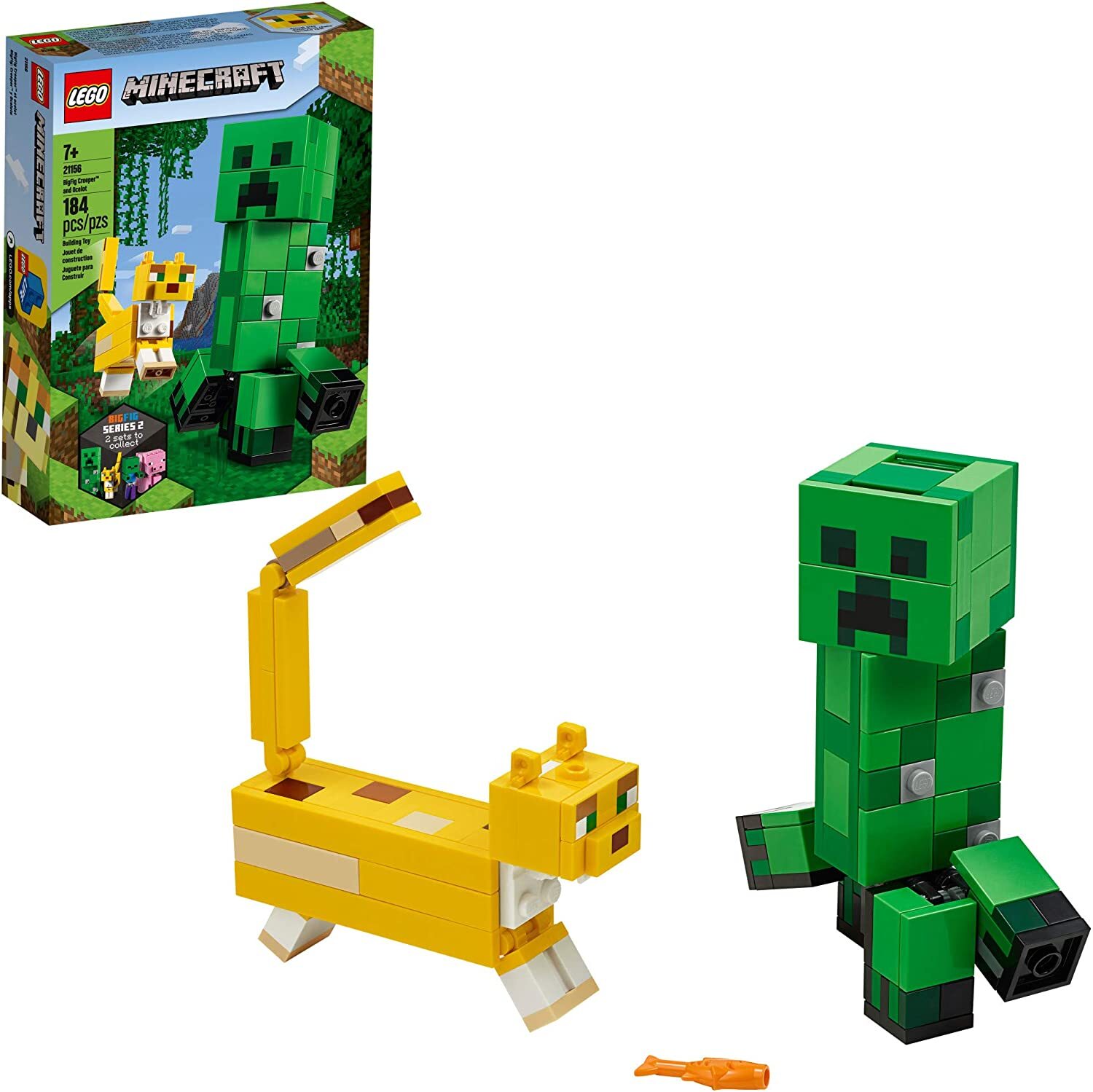 Đồ chơi lắp ghép Lego Minecraft 21156 - Trận chiến Creeper hhổng lồ và Mèo gấm