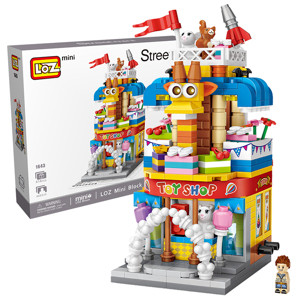 Đồ chơi lắp ráp cửa hàng đồ chơi mini street LOZ 1643 (414 chi tiết)