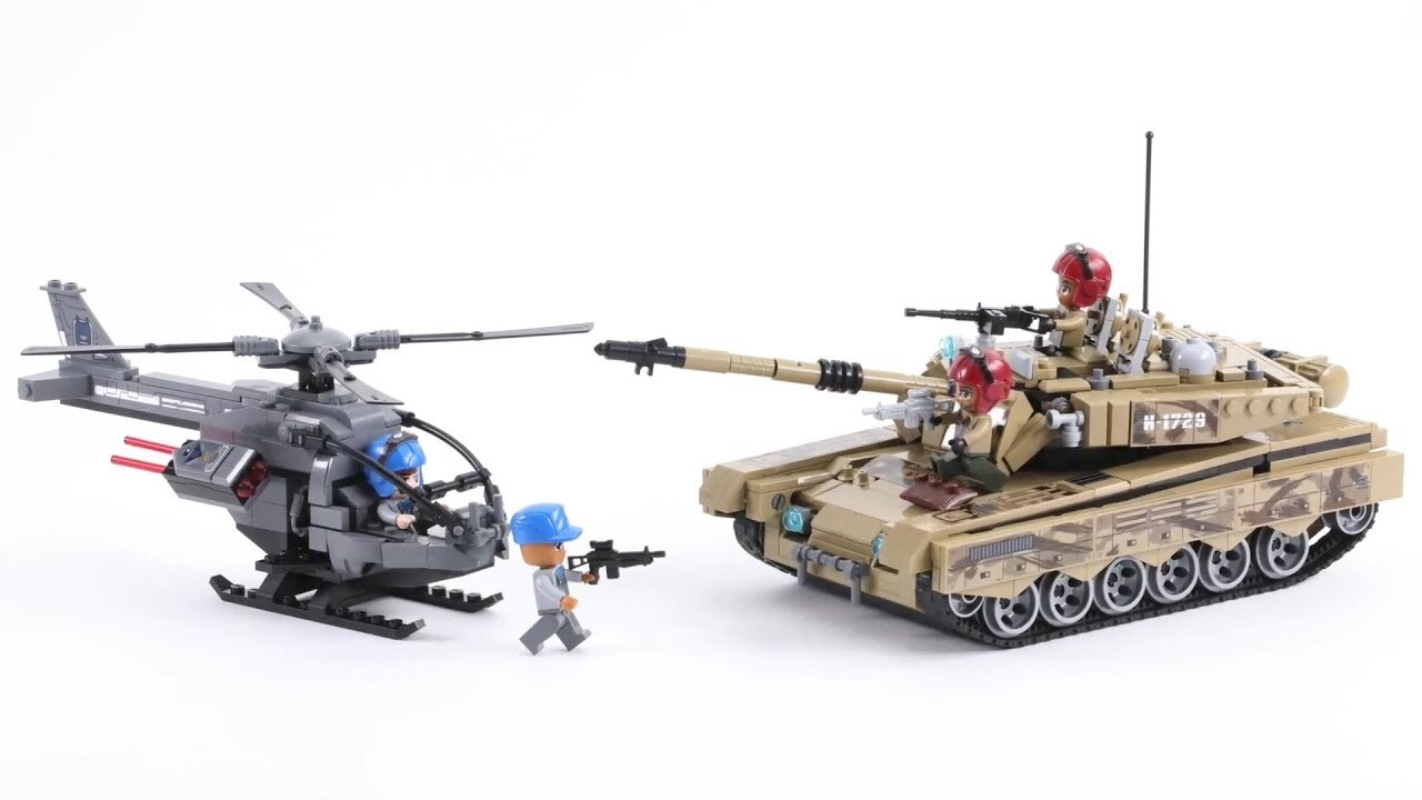 Đồ chơi lắp ráp Qman 1729 - Biệt đội xe tăng và máy bay chiến đấu