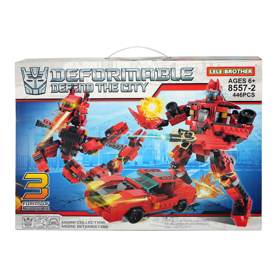 Đồ chơi lắp ráp Robot biến hình Transformers Ratchet 3in1 Lele Brother 8557-2