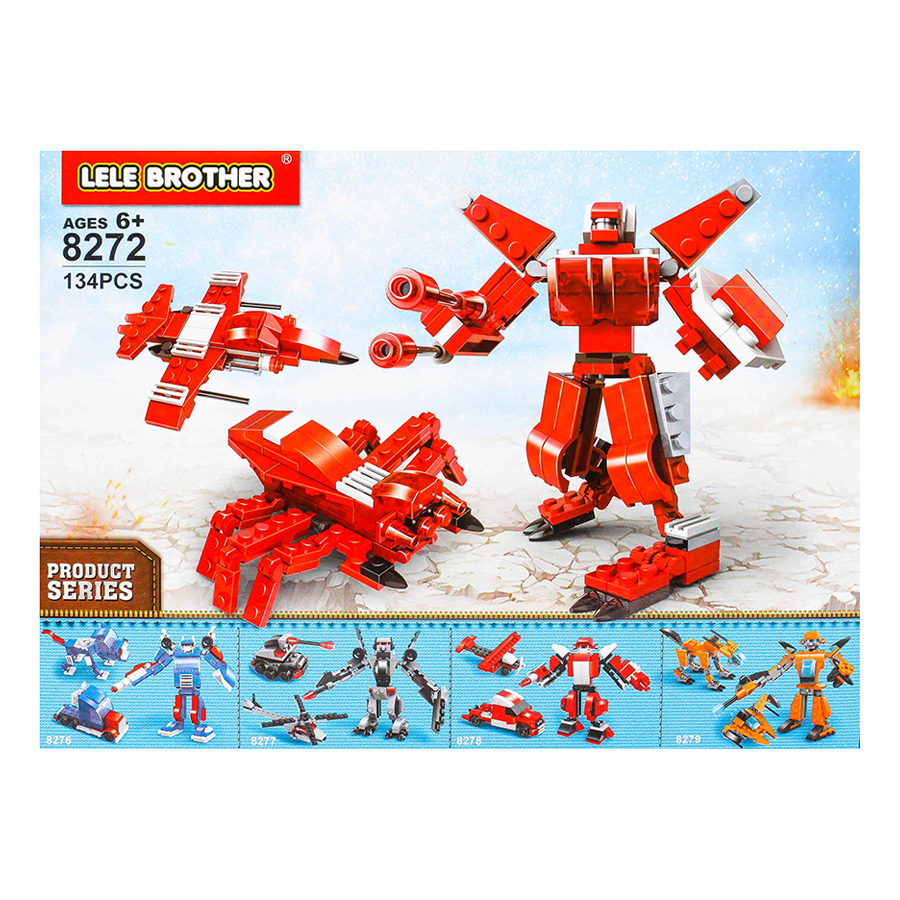 Đồ chơi lắp ráp Robot Transformer Fighter 3in1 Lele Brother 8272