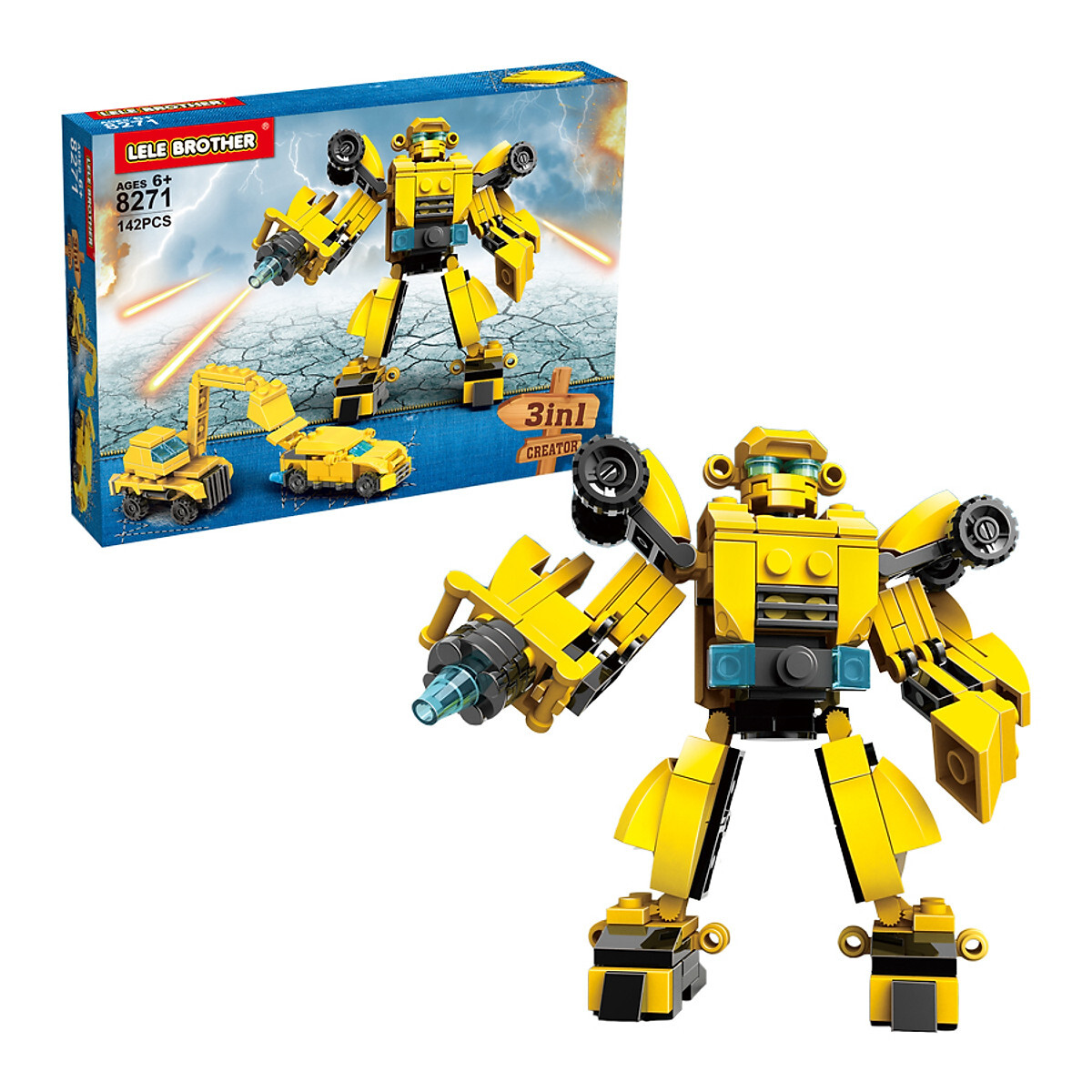 Đồ chơi Lắp Ráp Transformer Bumblebee Warrior Lele Brother 8271