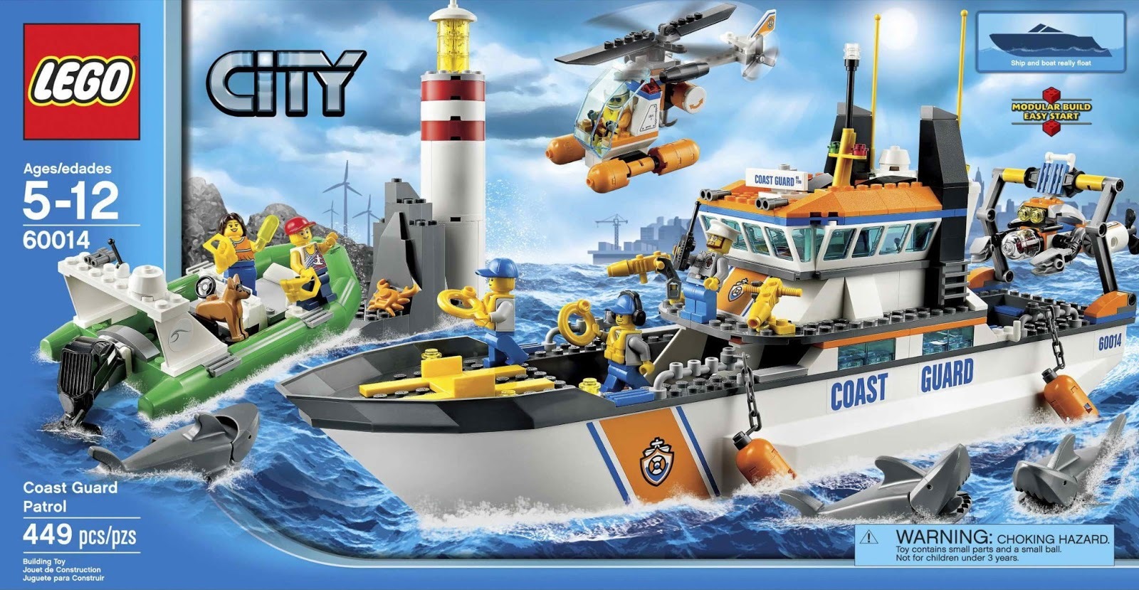 Đồ chơi LEGO CITY 60014 Xếp hình Tàu Cứu Hộ