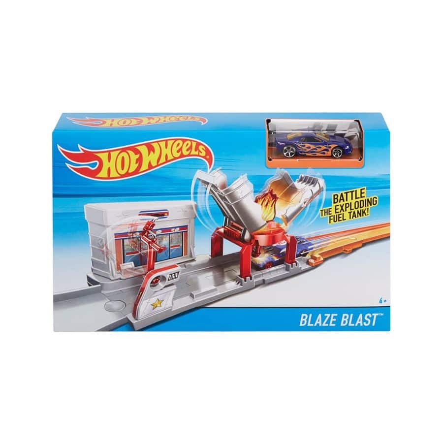 Đồ chơi mô hình Bộ Hot Wheels trạm xăng nổ tung