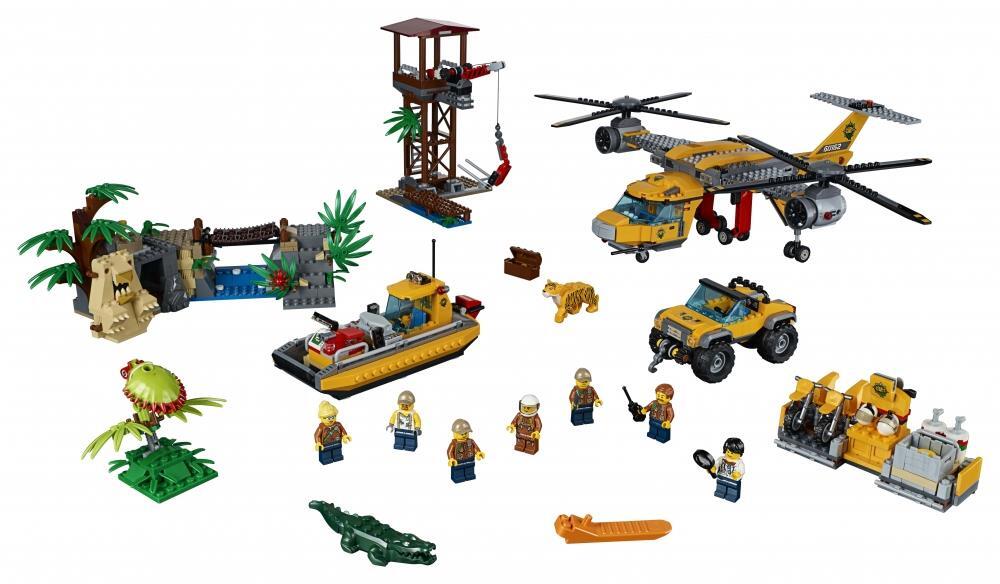 Đồ chơi mô hình Lego City - Trực thăng vận tải cỡ lớn thám hiểm rừng 60162 (813 mảnh ghép)