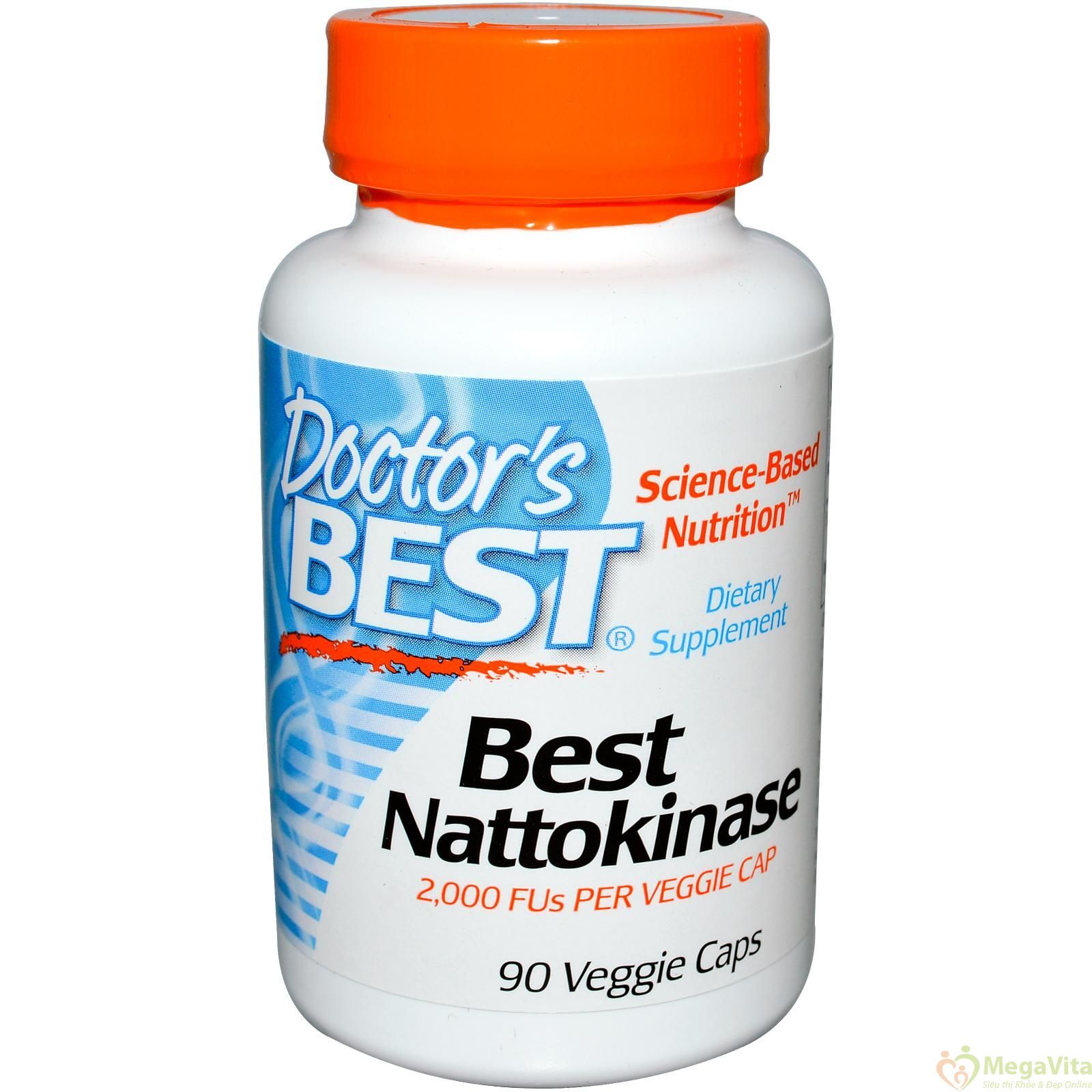 Viên uống bổ tim mạch và ngăn ngừa đột qụy Doctor's Best Nattokinase 90 viên
