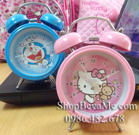 Đồng hồ chuông báo thức hình Doremon/ Hello Kitty