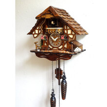 Đồng hồ Cuckoo Quartz 416Q Half Timbered Clock Villa Hettich