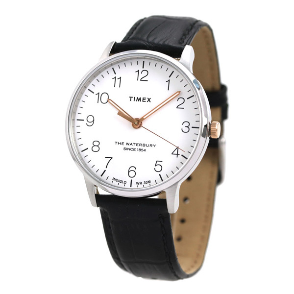 Đồng hồ dây da nam Timex màu đen TW2R71300