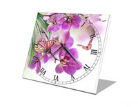 Đồng hồ để bàn Bướm và hoa lan 4 Vicdecor DHB0033