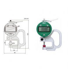 Đồng hồ đo độ dày vật liệu điện tử Insize 2871-10