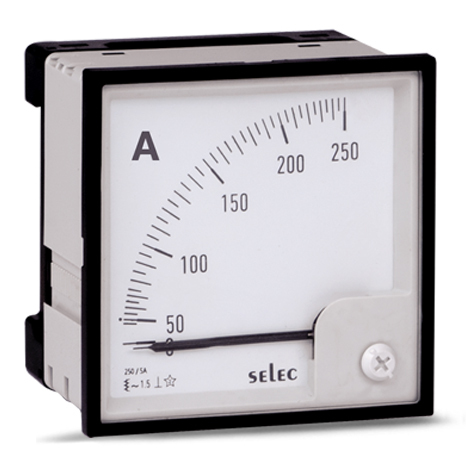 Đồng hồ đo dòng Selec AM-I-3-500/5A