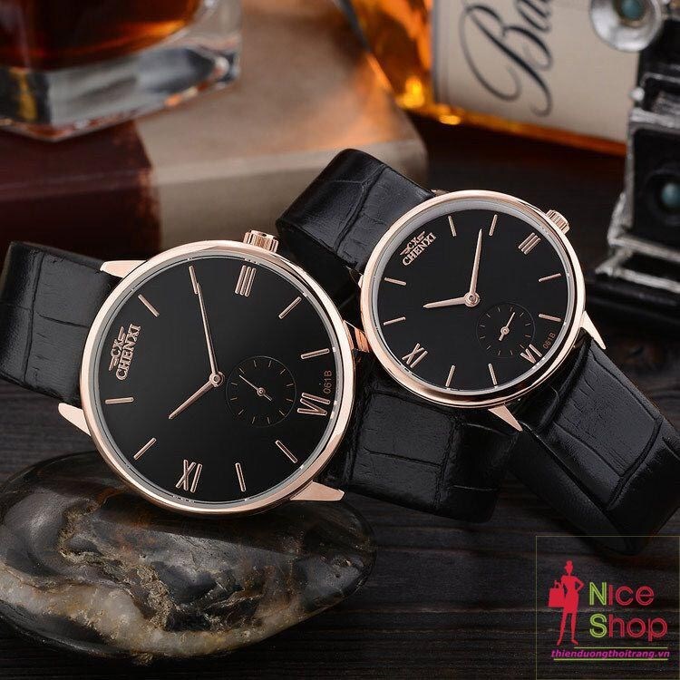 Đồng hồ đôi Chenxi - DHK066 - dây da