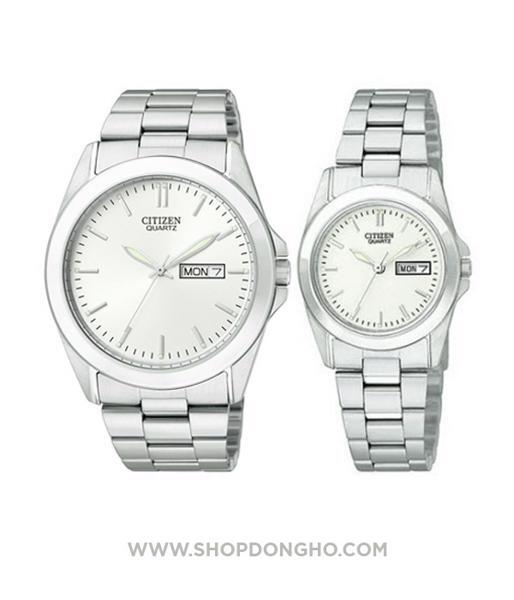 Đồng hồ đôi Citizen Quartz BF0580-57A và EQ0560-50A