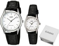 Đồng hồ đôi dây da Casio Quartz MTP+LTP-1094E - màu 1A/ 7A