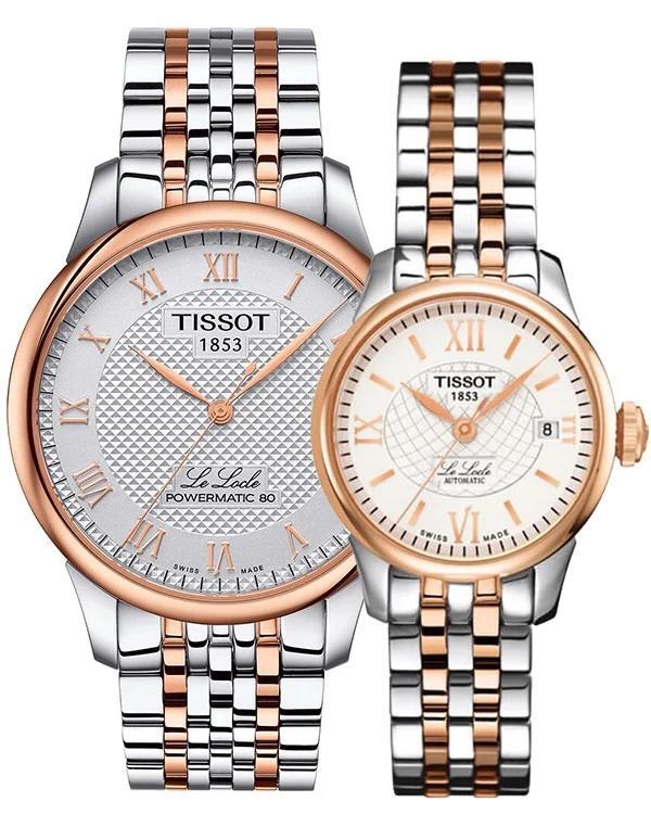 Đồng hồ đôi Tissot Lelocle Powermatic 80 T006.407.22.033.00 và T41.2.183.33