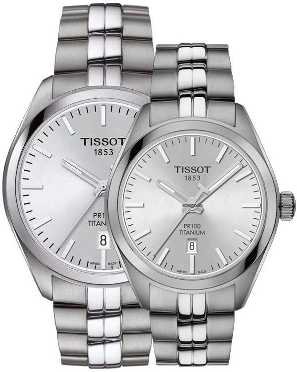 Đồng hồ đôi Tissot PR 100 TITANIUM T101.410.44.031.00 và T101.210.44.031.00