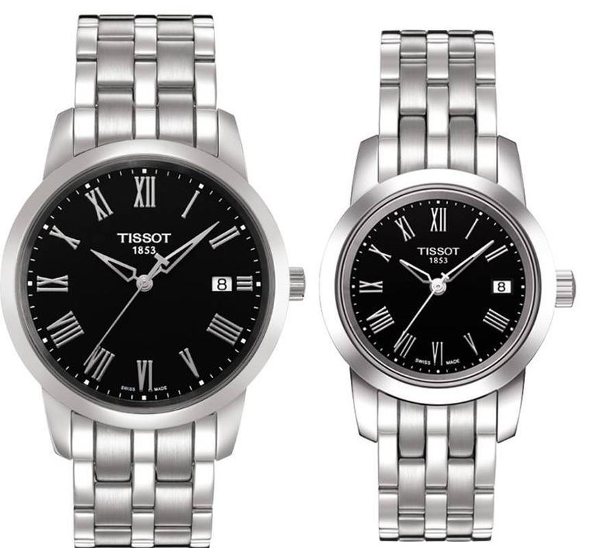 Đồng hồ đôi Tissot T033.410.11.053.01 và T033.210.11.053.00