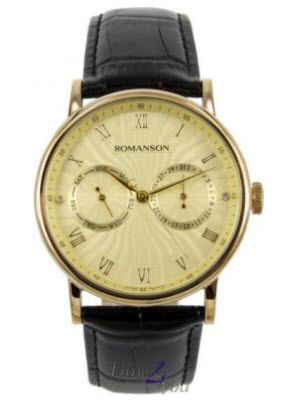 Đồng hồ kim dây da Romanson TL1275BMGGD