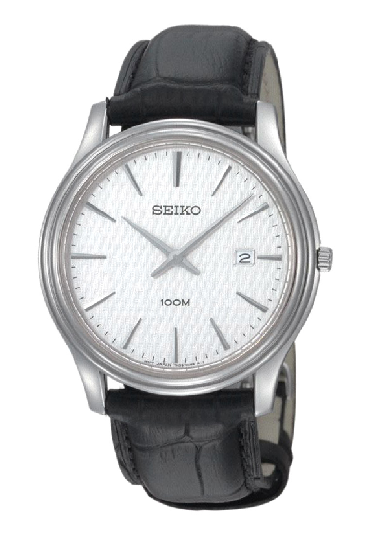 Đồng hồ kim nam dây da Seiko SKP349P1