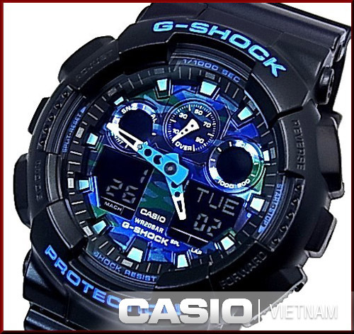 Đồng hồ nam dây cao su casio G-Shock GA-100CB