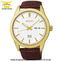Đồng hồ nam dây da 3 kim Seiko SNE366P2S