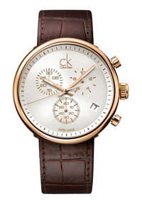 Đồng hồ nam dây da nâu Calvin Klein K2N286G6