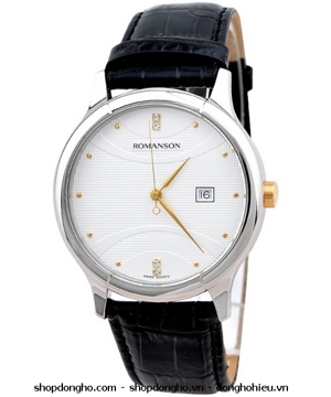 Đồng hồ nam dây da Romanson TL1213MCWH