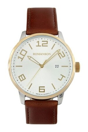 Đồng hồ nam dây da Romanson TL8250BMCWH