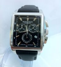 Đồng hồ nam dây da Romanson TL3249HMWBK