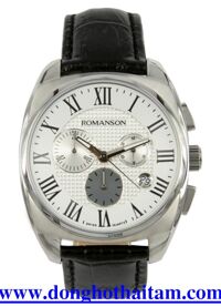 Đồng hồ nam dây da Romanson TL1262HMWWH