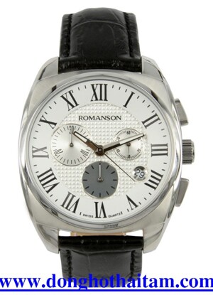 Đồng hồ nam dây da Romanson TL1262HMWWH