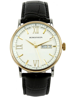 Đồng hồ nam dây da Romanson TL1275MCWH