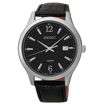 Đồng hồ nam dây da Seiko Quartz SUR055P1/ SUR056P1