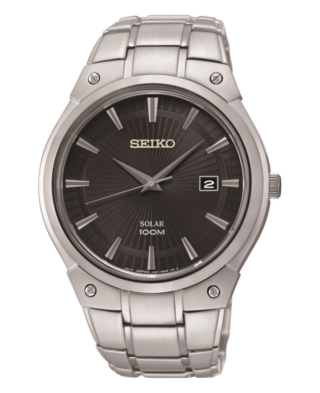 Đồng hồ nam dây thép không gỉ Seiko Solar SNE341P1