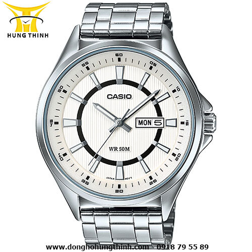 Đồng hồ nam dây thép không gỉ Casio MTP-E108D