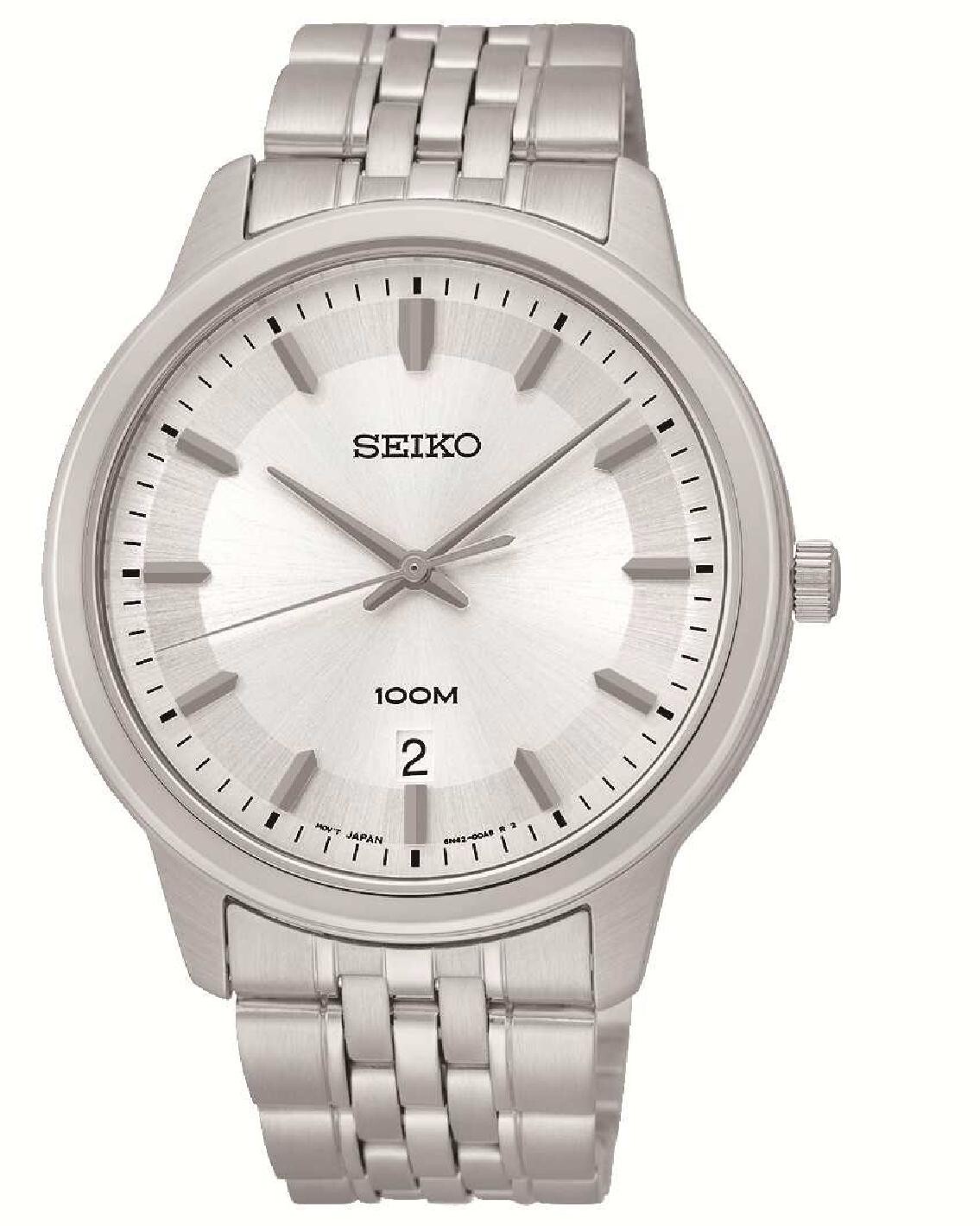 Đồng hồ nam dây thép không gỉ Seiko Quartz SUR027P1/ SUR031P1