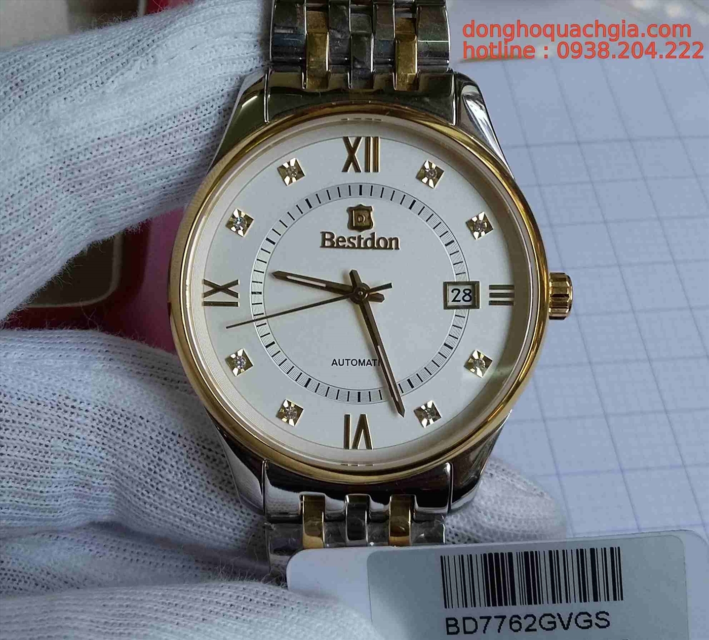 Đồng hồ nam tự động chính hãng Bestdon BD7762gvgs (B.H 3 NĂM)