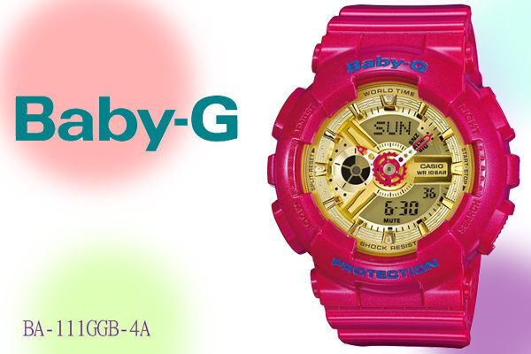 Đồng hồ nữ Casio Baby-G Quartz BA-111GGB - màu 4A