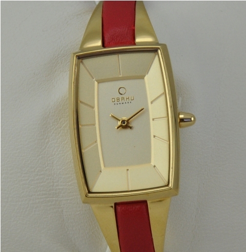 Đồng hồ nữ dây da Obaku V120LGGRR