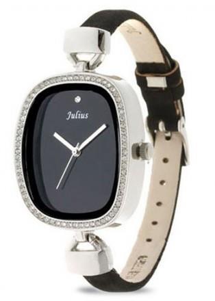 Đồng hồ nữ dây da viền đá Julius JA-298C