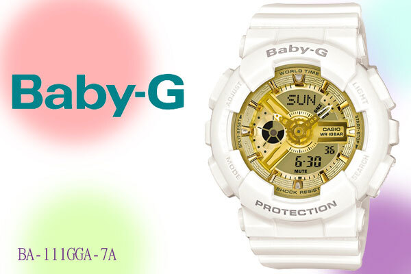 Đồng hồ nữ dây nhựa Casio Baby-G Quartz BA-111GGA - màu 7ADR