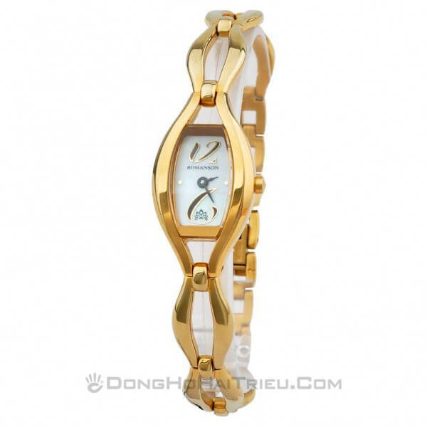 Đồng hồ nữ dây thép không gỉ Romanson RM5155LGWH