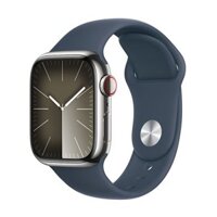 Đồng hồ thông minh Apple Watch S9 LTE 41mm viền thép không gỉ dây silicone